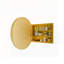 Armoire à pharmacie ronde en surface avec miroir et tablettes réglables, finition or mat pour salles de bain modernes-1297149120-1297149126