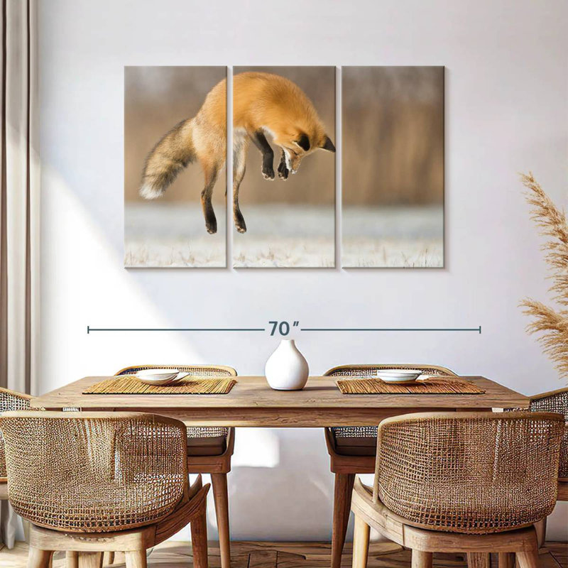 Brampt Jumping Red Fox, 36" H x 57" W