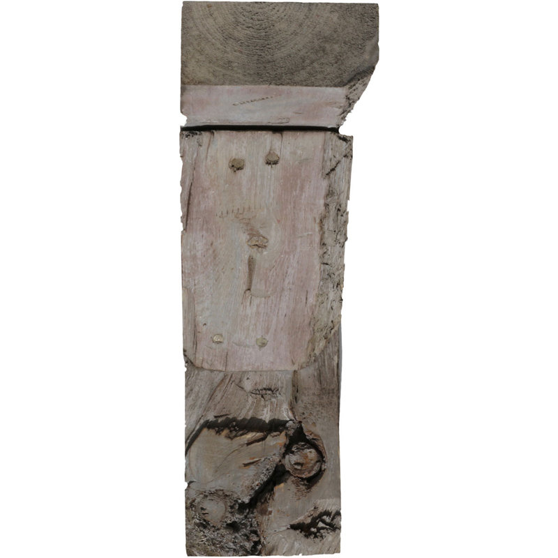 Support de ferme rétro, Gris patiné, H 12 po x l 3,5 po x P 12 po