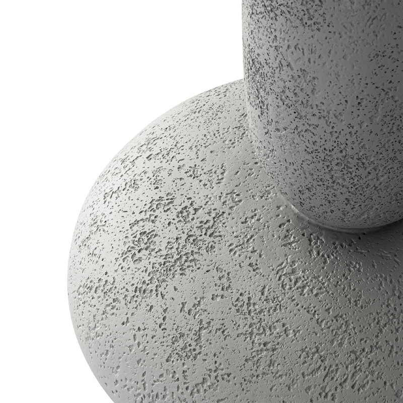 Fiberglass Mushroom-Shaped Accent Table, Gray