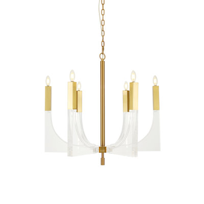 6 - Light Candle Style Classic/Traditional Chandelier