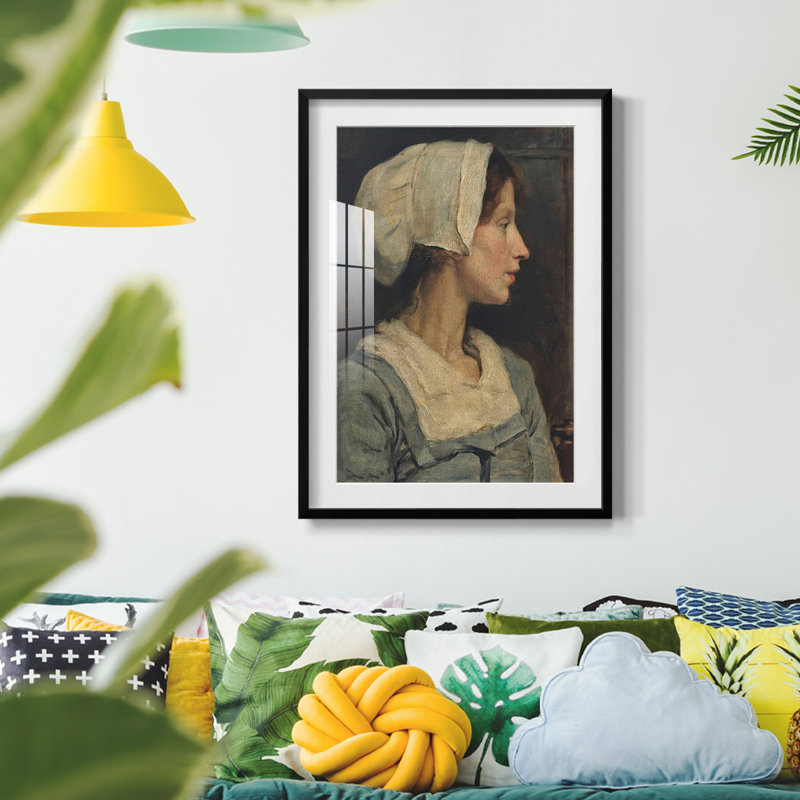 Vintage Portrait Print CXLIII -Framed Print