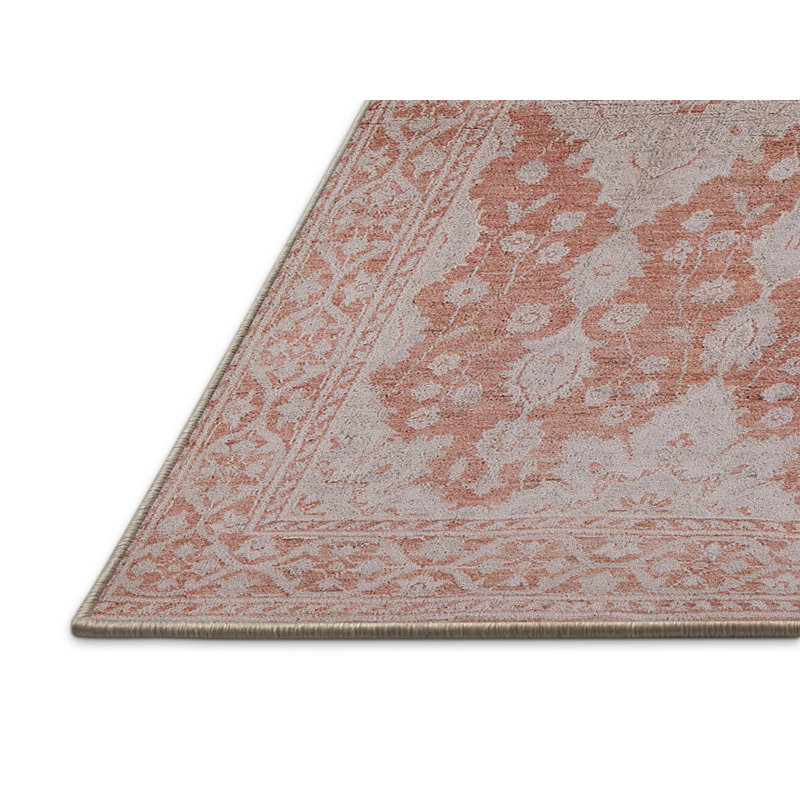 Tapis oriental rouge / beige Knel, Rectangle 7 pi x 10 pi