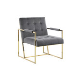 Dmir Velvet Accent Chair