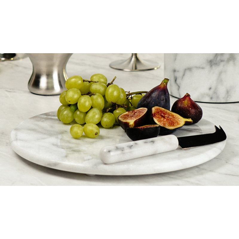 Mercer41 Albertin Marble Cheese Board and Knife