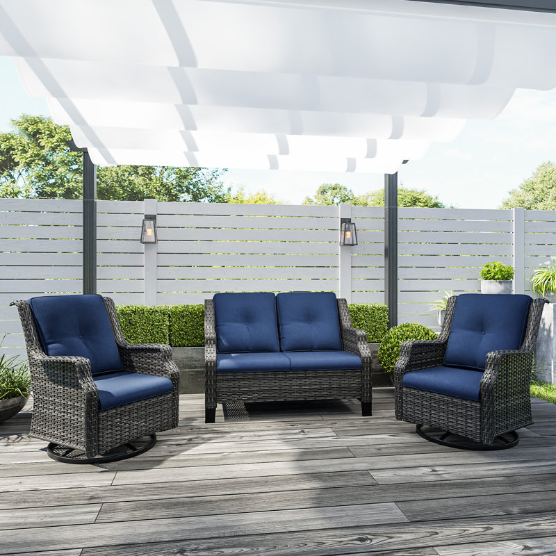 Blatman Outdoor Seating Group, Blue