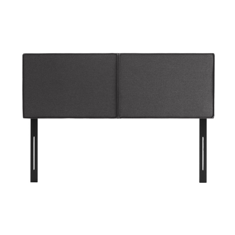 Tête de lit tapissier Ender, Gris, Grand