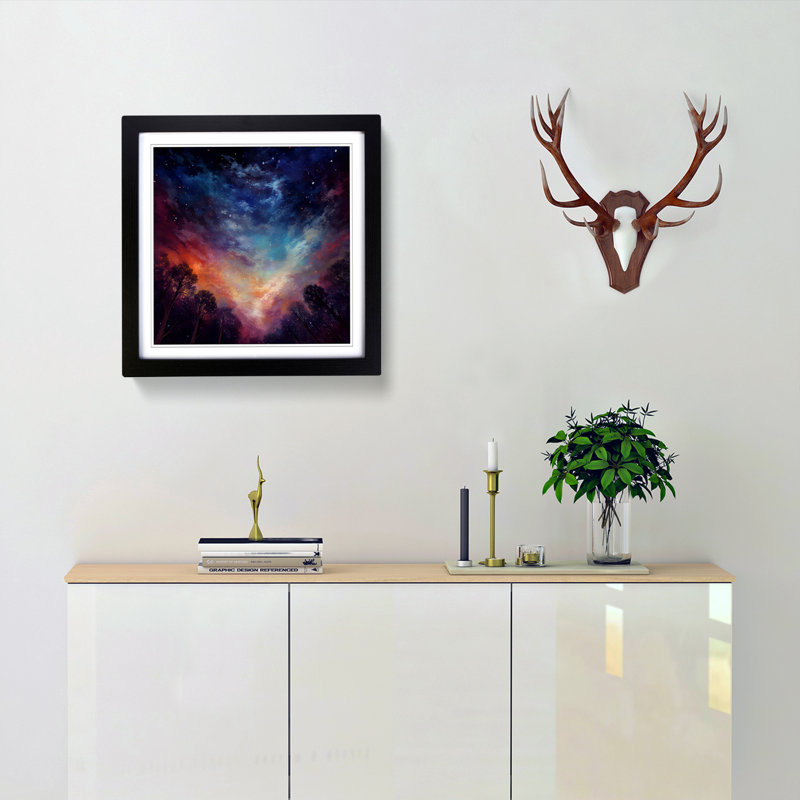 1 Piece Single Picture Frame Wall Art, Black