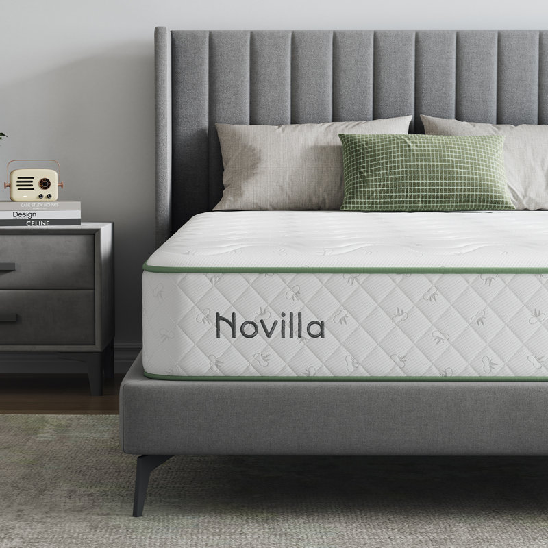 Novilla 25cm Ortho Memory Foam Pocket Sprung Zoned Mattress, Super King (6')