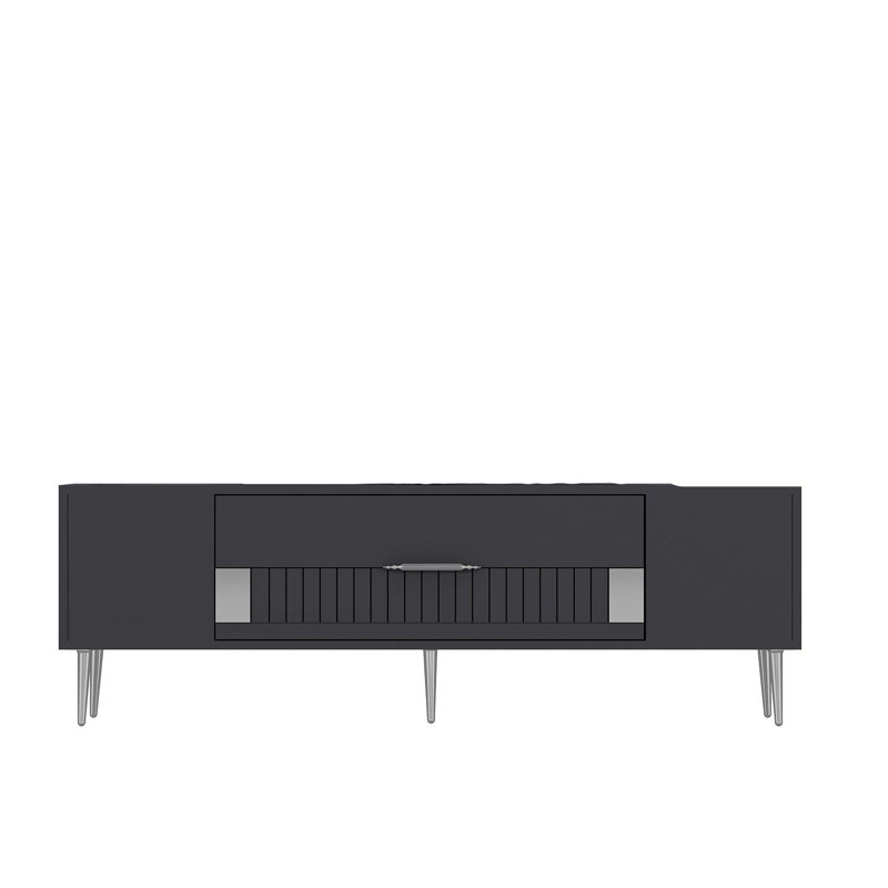 Olivia Unfinished TV Stand, 150cm, Grey/Silver