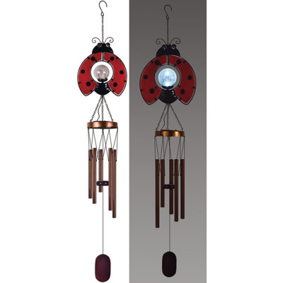 Carillon solaire coccinelle 38 po