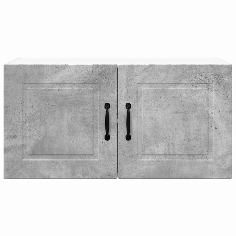 Vidaxl Kitchen Wall Cabinet Brown Oak 40 X 31 X 40 Cm Engineered Wood, 40cm H x 80cm W x 31cm D, Concrete Grey