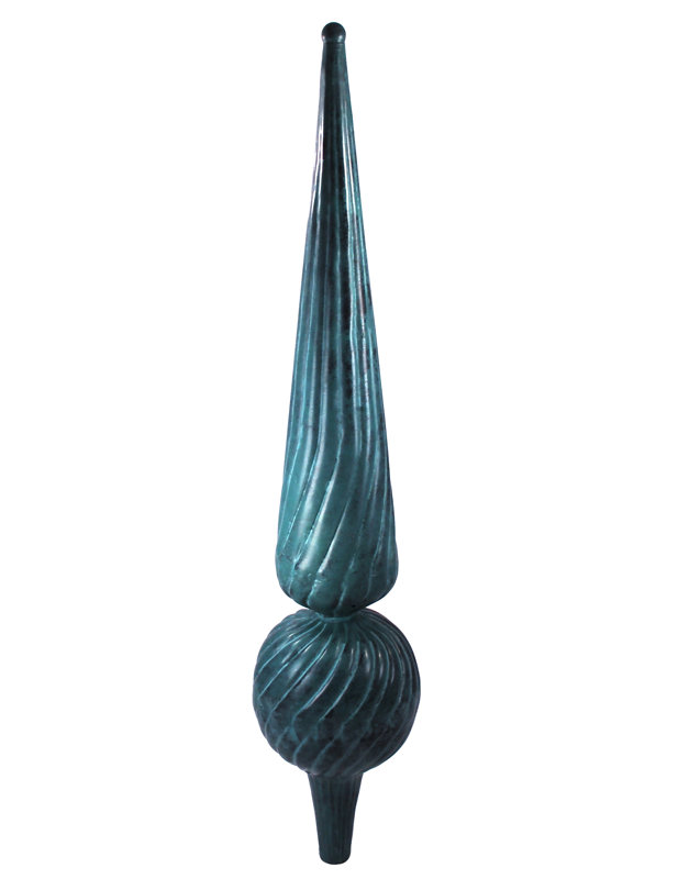 Fleuron de toit Mccurley Floretine, H 36 po x l 7,5 po x P 7,5 po, Cuivre