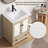 Modern Bathroom Vanity with Integrated Porcelain Sink and Soft-Close Adjustable Hinges for Customized, Durable Functionality.