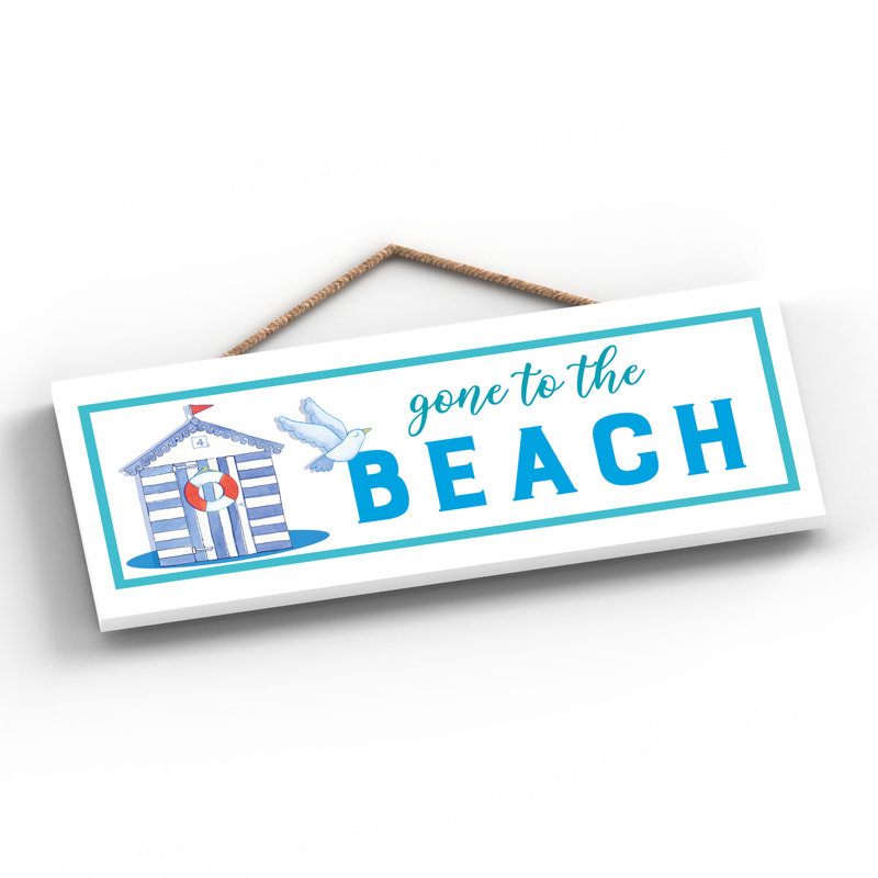 Gone To The Beach Seaside Themed Wooden Plaque Wall Décor