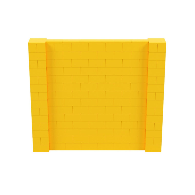 Ensemble mural de blocs géants 7 'T, H 84 po x L 96 po, Jaune