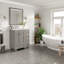Meuble-lavabo simple 28 po avec comptoir en quartz Carrara et lavabo en porcelaine encastré Happy-160648418