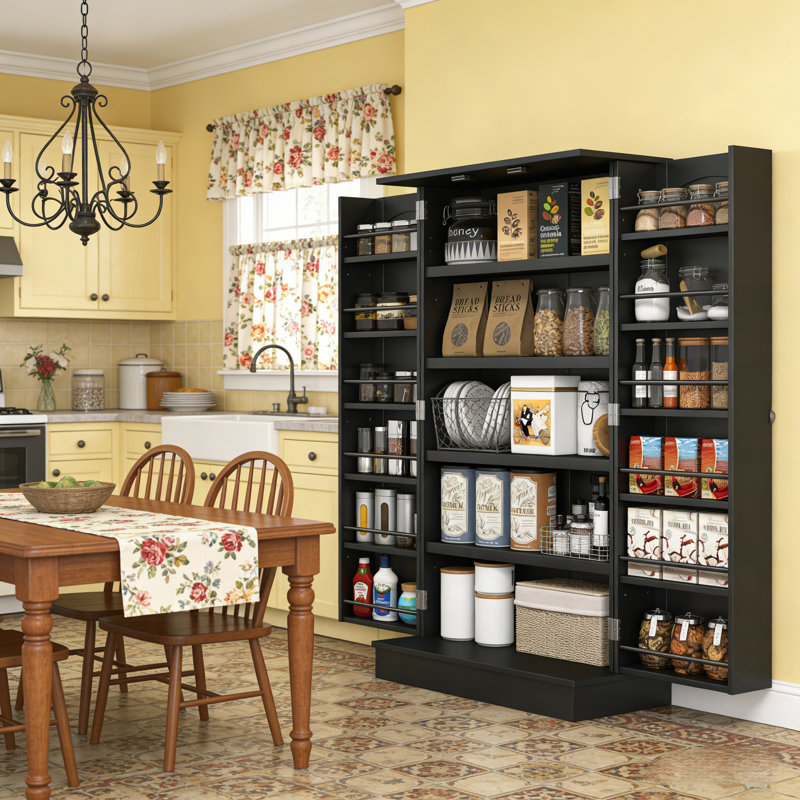 Armoire de cuisine moderne, armoire de cuisine, Noir