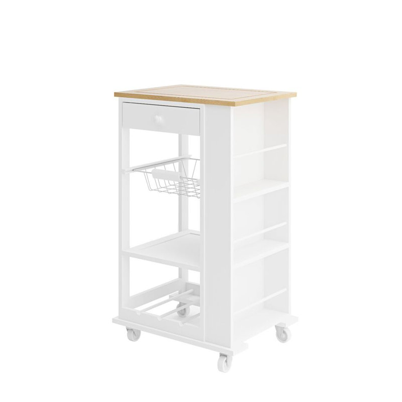 Huguetta Wood Bar Cart