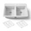 Riverby 33 In. Top-Mount Double-Bowl Kitchen Sink-1017940968-1017940973-1035019176