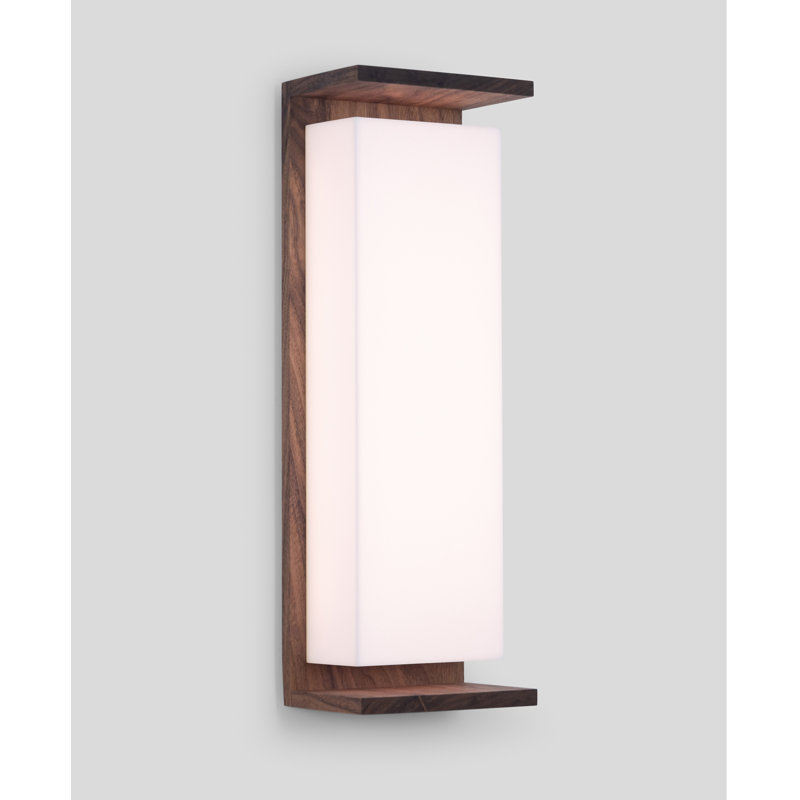 Ora 1 - Light LED Flush Mounted Sconce, 2700K, Walnut