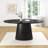 72"×37"W×30"H Oval Wood Pedestal Dining Table-2108026851