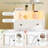 Small 3-Drawer Wood Dresser with Charging Station & LED Lights, Narrow Chest for Bedroom-1057993211