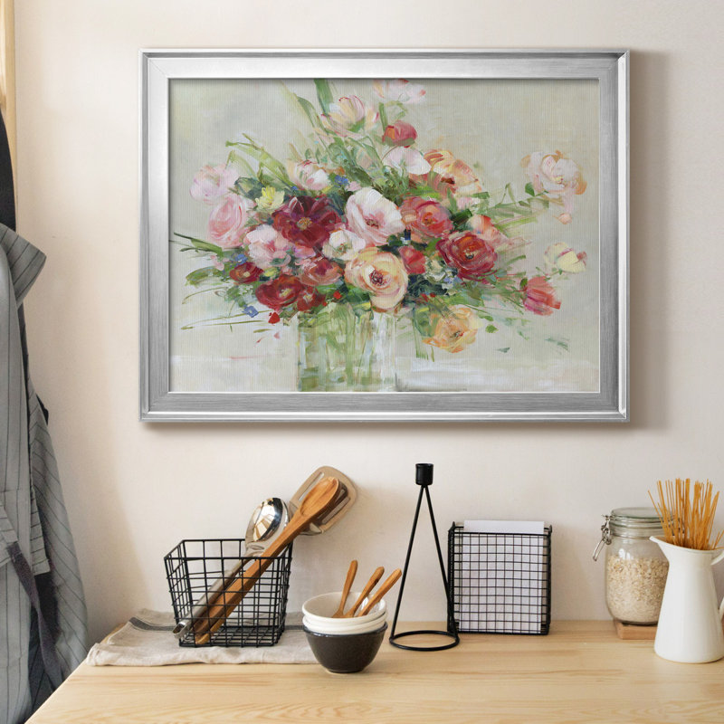 Just Peachy - peinture encadrée, Silver Framed Canvas, H 18,5 po x l 24,5 po x P 1,5 po