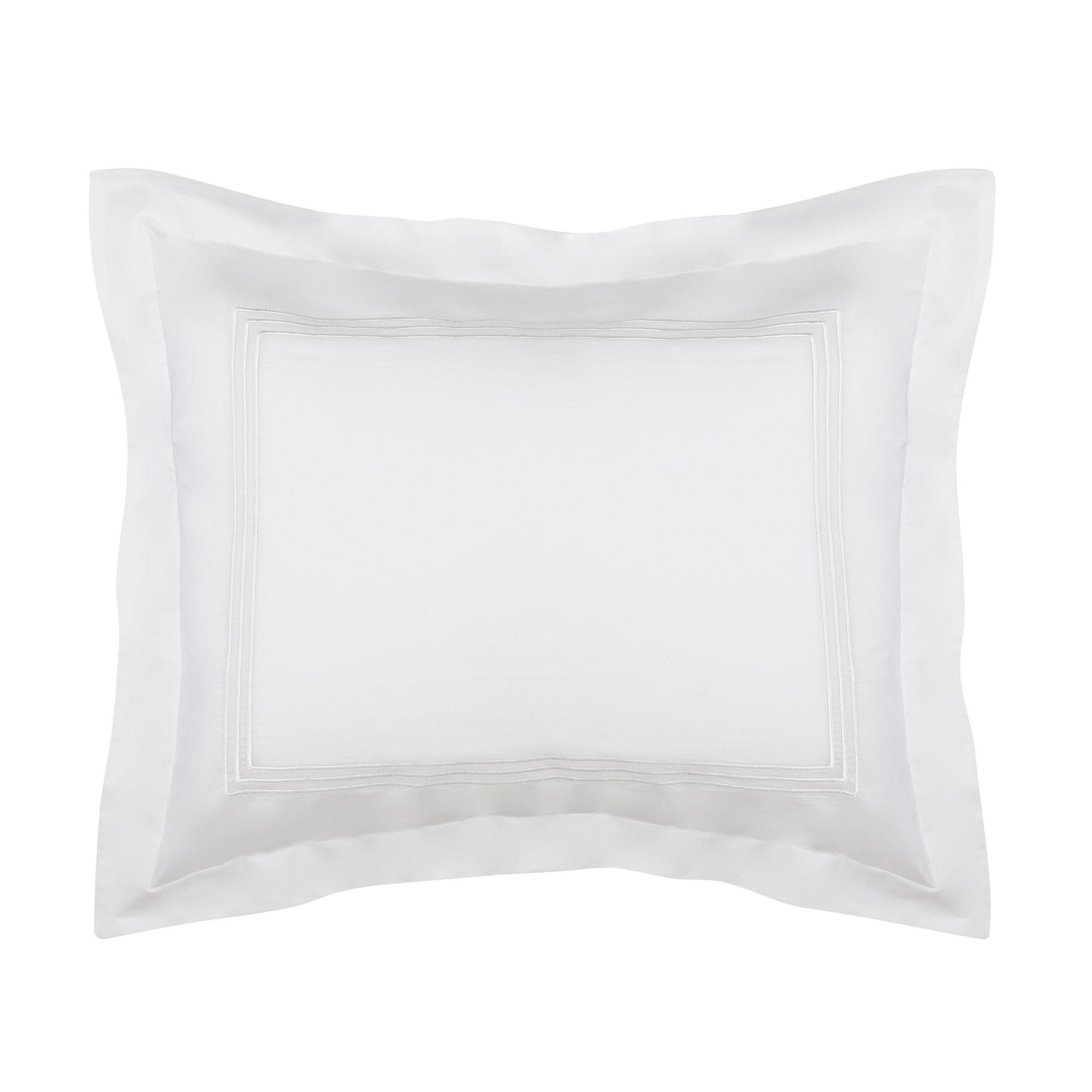 Norma Cotton Blend Pillow Sham, King, White