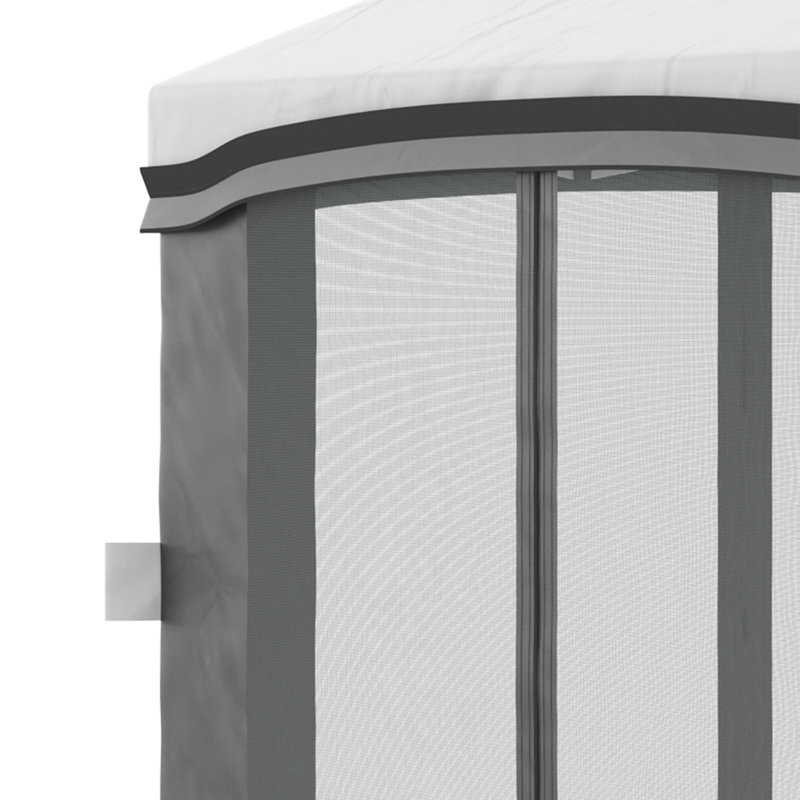 Auvent avec filet Outsunny 10 pi x 10 pi, Gris