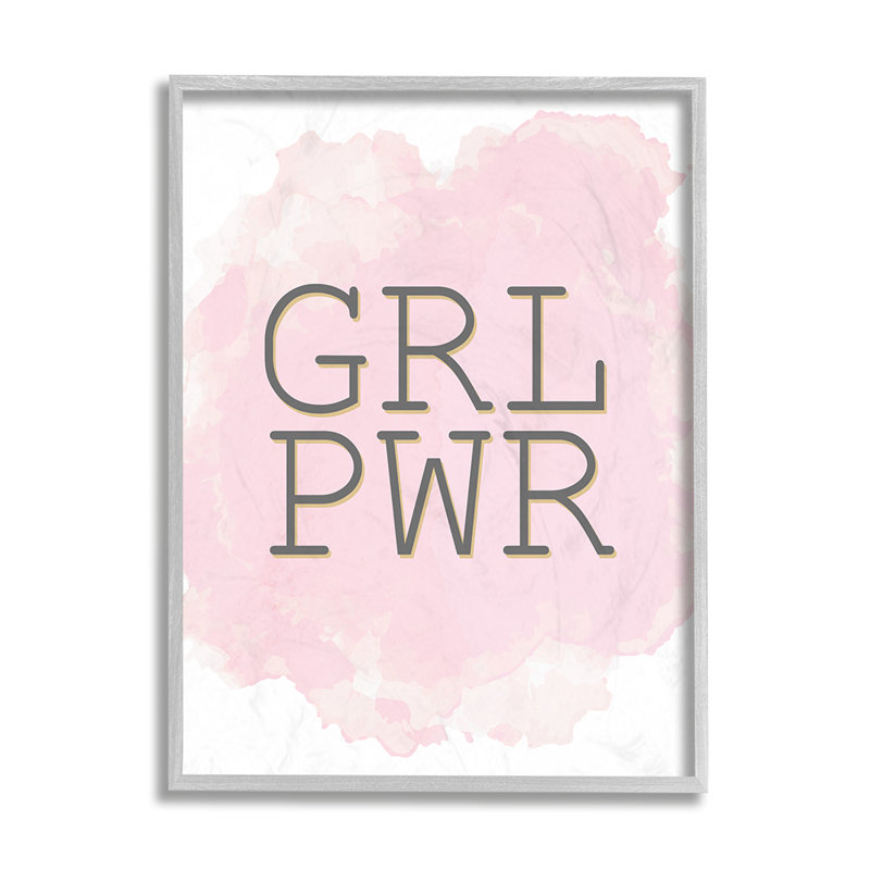 «Girl Power», abrégé sur texte abstrait, texture rose par Kim Allen - impression d'art graphique, Estampe numérique Farmhouse