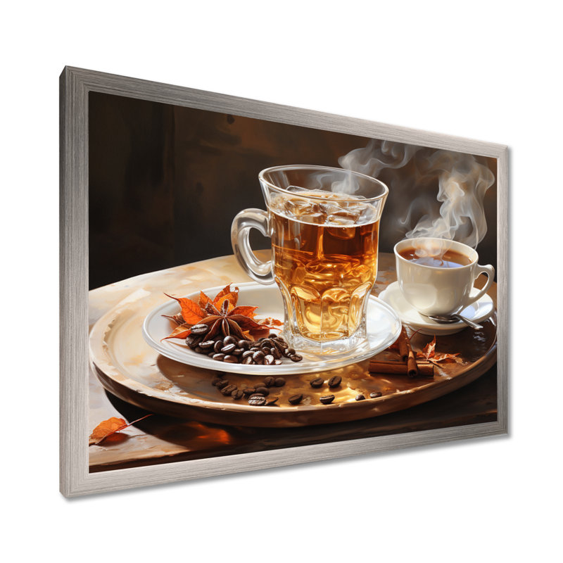 Cubain café brun II - Cuba, art sur toile, H 30 po x l 40 po x P 1,5 po, Cadre simple argenté