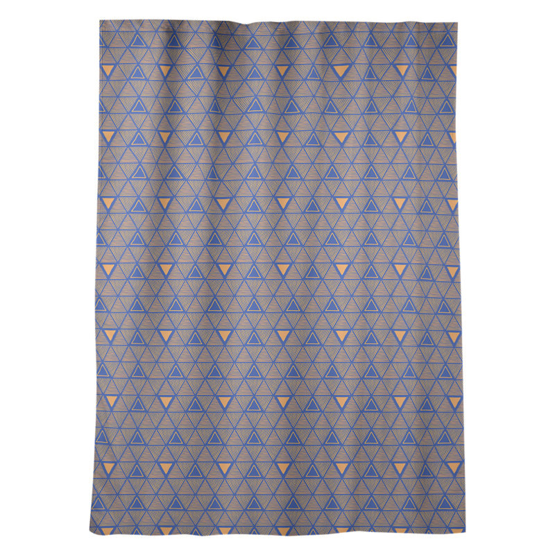 Jordao Room Darkening Curtain Single Panel, Blue/Orange