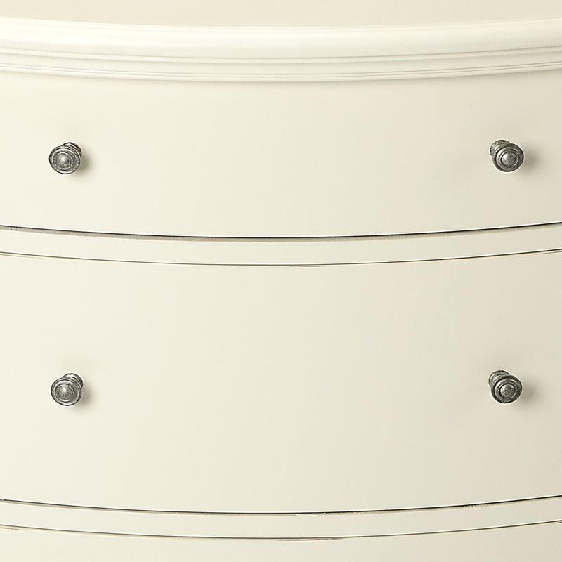 Commode d'appoint en bois massif et manufacturé Blakehurst, Blanc