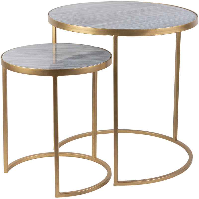Tables gigognes Zenaida, gris