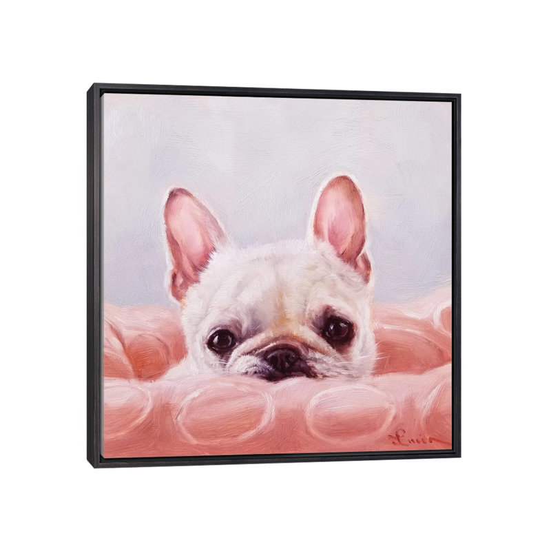 «My Happy Place» par Lucia Heffernan - reproduction d'art, Pas de tapis, Toile avec cadre noir patiné