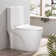BRABOL  Compact One Piece Toilet 12" Rough-in, Elongated Toilet Floor Mounted Dual Flush 1.1/1.6 GPF & MAP 1000g, Space Saver Design(Seat Included) Optional Color
