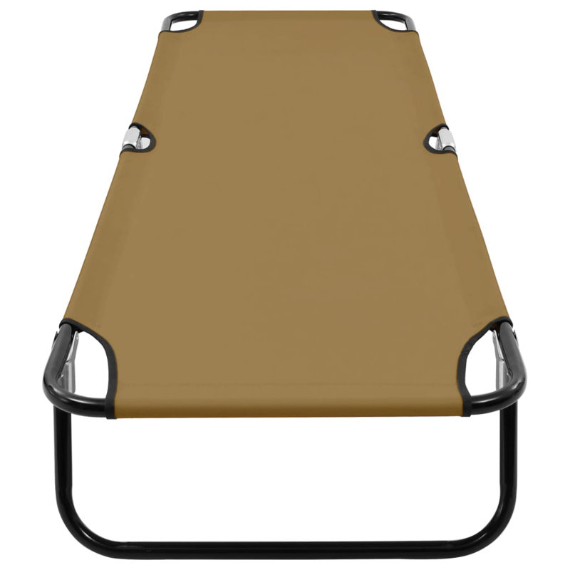 Natchez Folding Sunlounger Outdoor Cot, Taupe