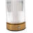 Brushed Gold Rechargeable Touch Dimmable Table Lamp With Ribbed Shade By