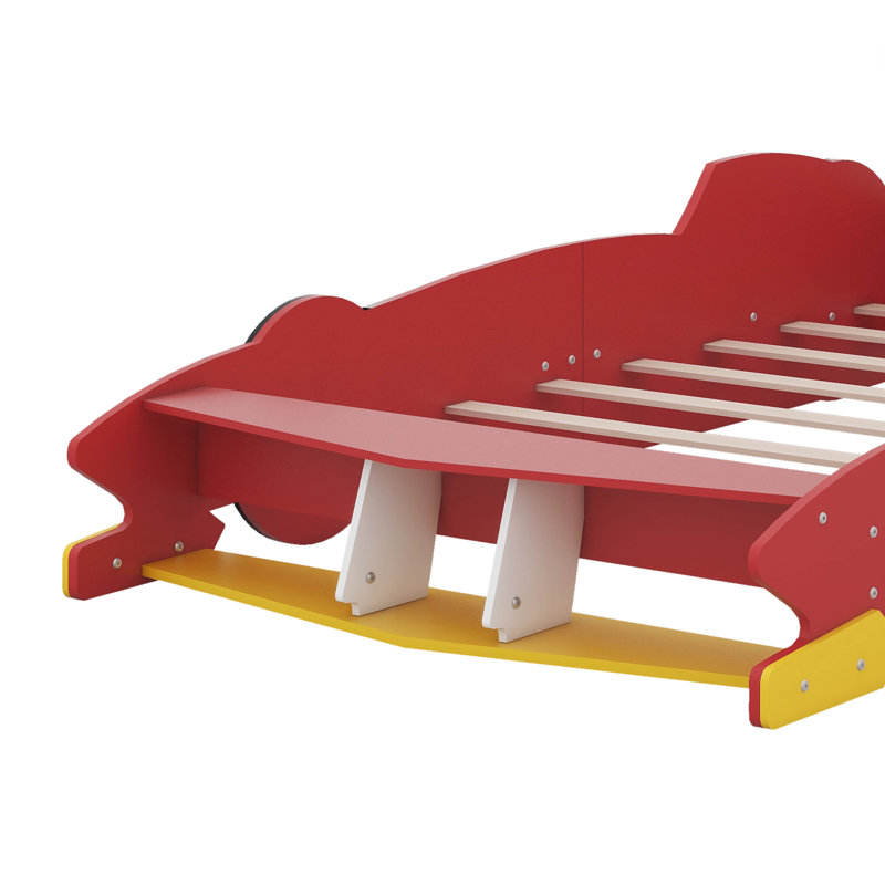 Lit plateforme avec roulettes Race, Double, Rouge