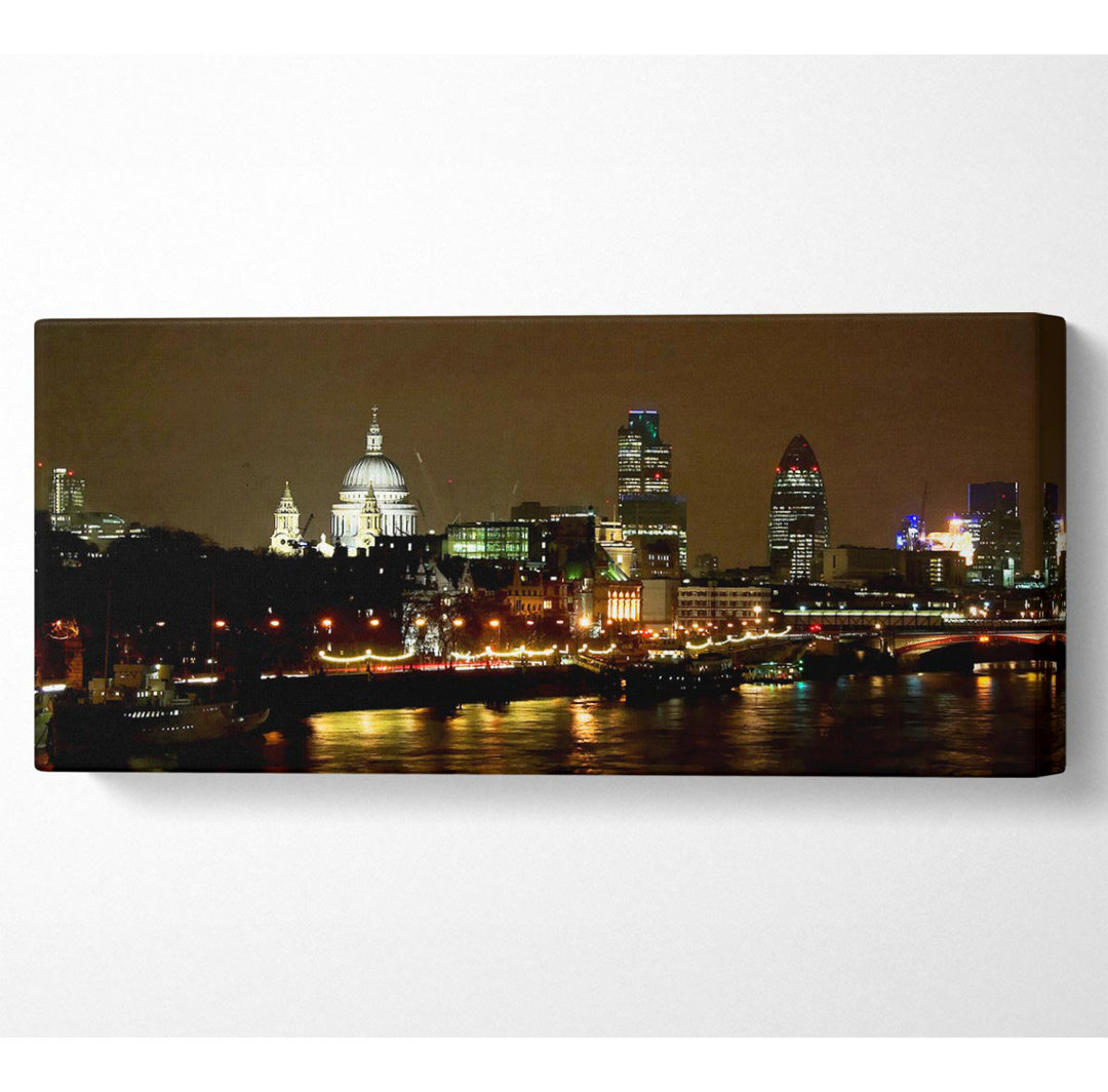 London St. Pauls bei Nacht - Leinwanddrucke auf Leinwand