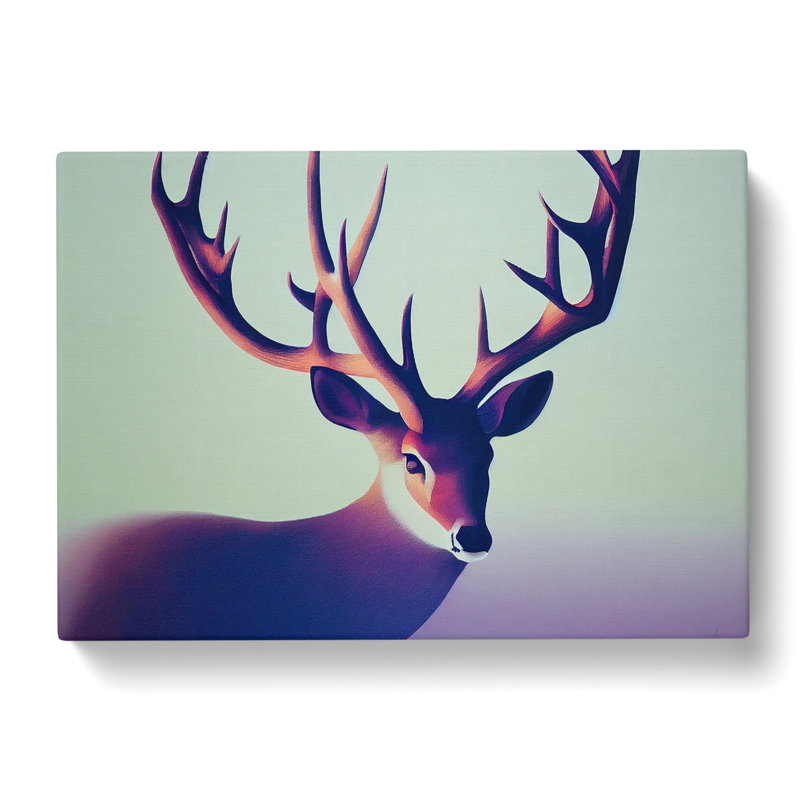 Delicious Stag Deer - Wrapped Canvas, 35cm H x 50cm W x 3cm D