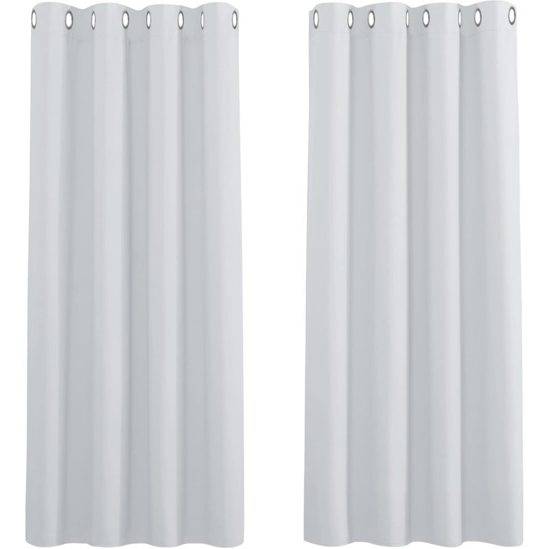 Blackout Curtain Pair, Greyish White
