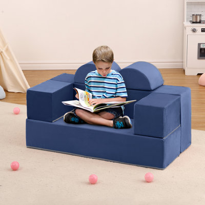 Canapé pour enfants, canapé modulaire pour enfants 6PCS, canapé convertible pour enfants avec housse amovible,
