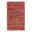 Red Flat-weave Tufted Sari Silk 4'x 6'
