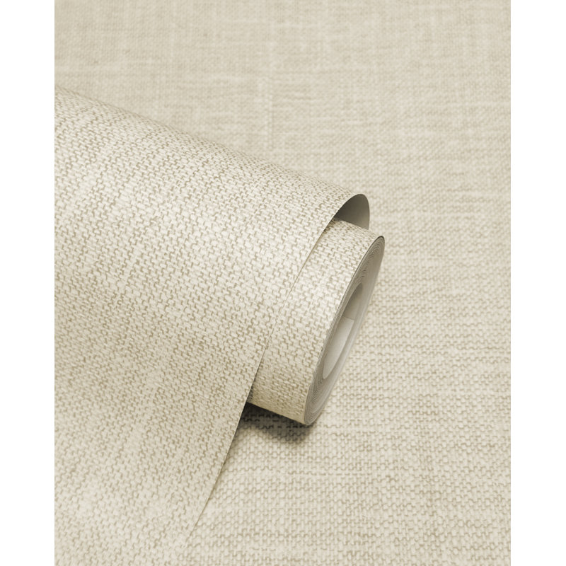 Oakleigh Plain Luxury Textured Wallpaper, Natural