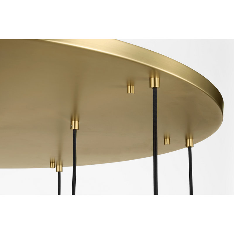 Thadine Richard June Modern Sorelle Chandelier, Estate Brass