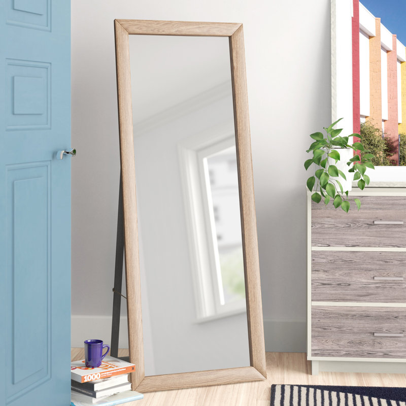 Beckville Wood Flat Floor Mirror