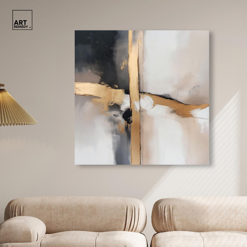 Décoration murale élégante Golden Hour I par Art Remedy, H 16 po x l 16 po, Toile tendue, Peinture sans cadre