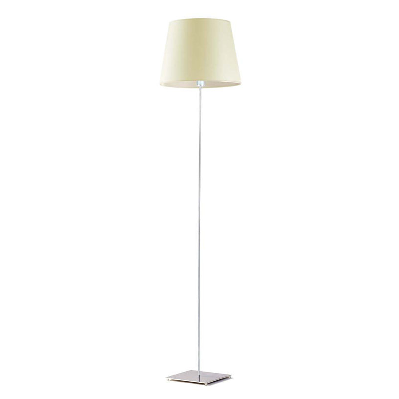 Asauni 162.5 H cm Traditional Floor Lamp, Ecru, Chrome